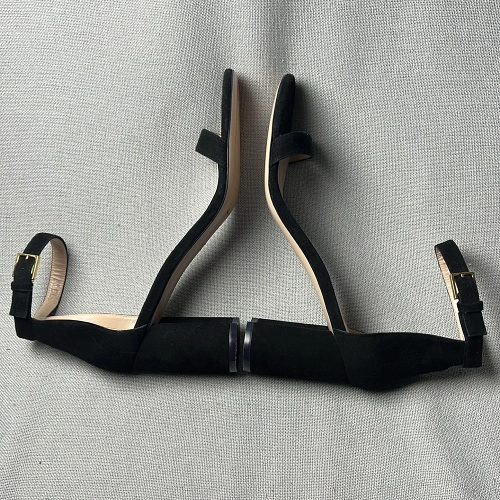 Stuart Weitzman women’s Lessnu Sandal black suede size 10 - Picture 5 of 9